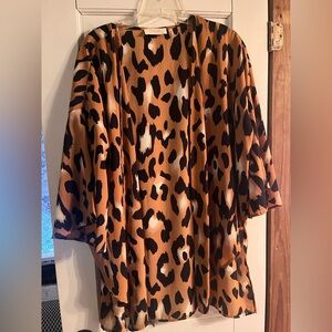 Peach Love California Animal Print Kimono